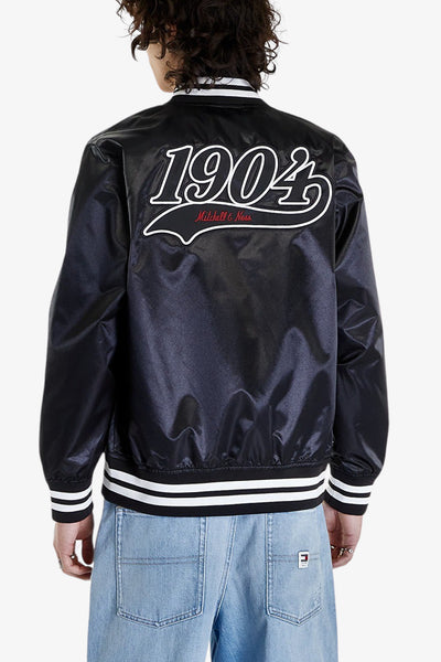mitchell&ness Giacca Bomber Branded 1904 Satin Nero Uomo, foto 3
