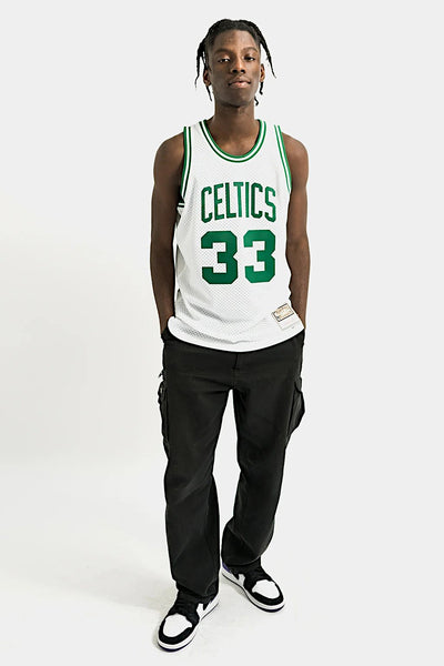 mitchell&ness Canotta Swingman NBA Boston Celtics 1985-86 Larry Bird Bianco Uomo, foto 2