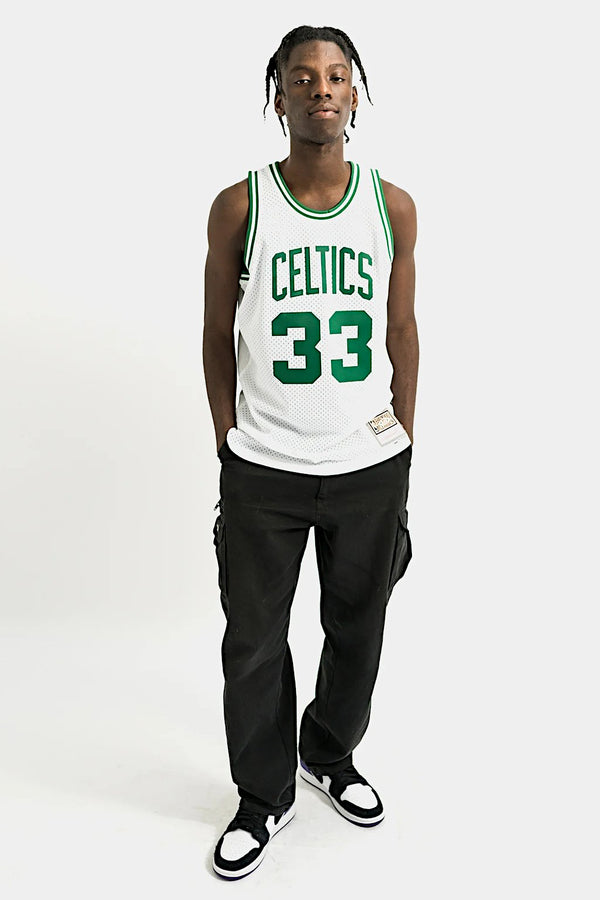 mitchell&ness Canotta Swingman NBA Boston Celtics 1985-86 Larry Bird Bianco Uomo, foto 2