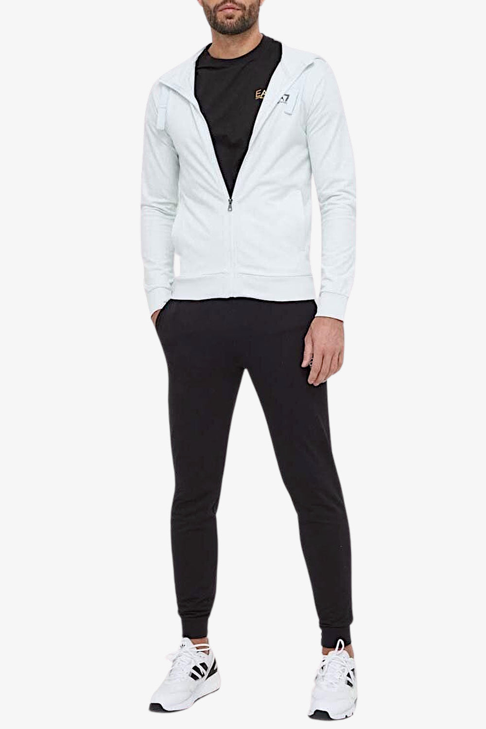 Emporio Armani Ea7 Tuta Full Zip Con Cappuccio Core Identity