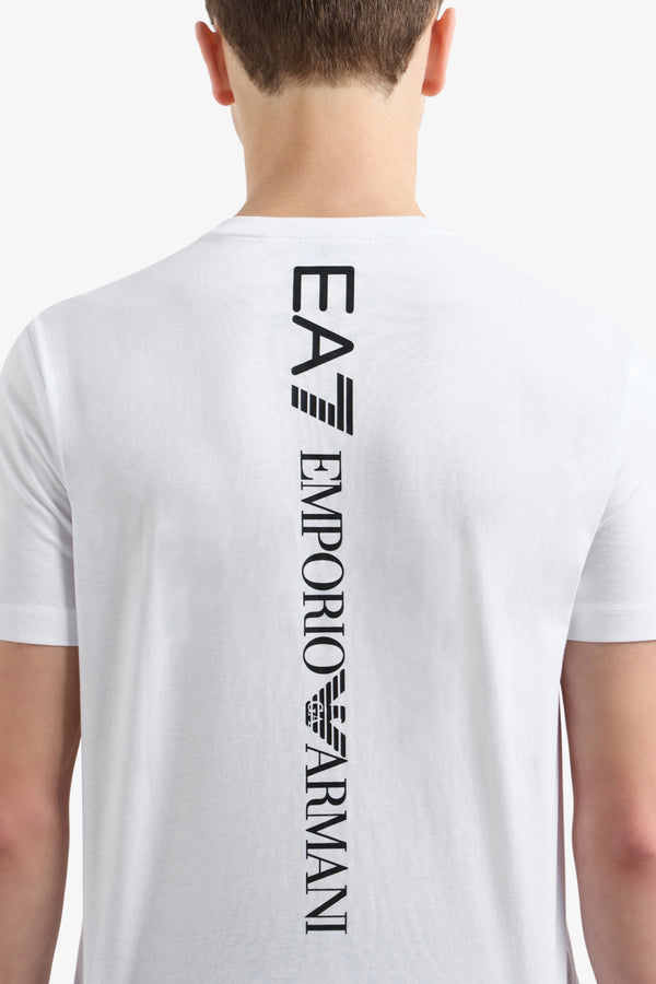 emporio armani ea7 T-Shirt Maniche Corte Stampa Logo Series Sul Retro Bianco Uomo, foto 2