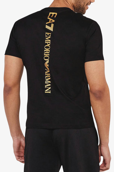 emporio armani ea7 T-Shirt Maniche Corte Stampa Logo Series Sul Retro Nero Uomo, foto 1