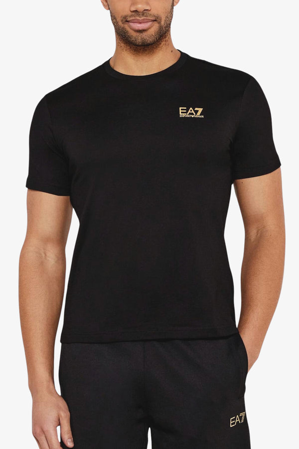 emporio armani ea7 T-Shirt Maniche Corte Stampa Logo Series Sul Retro Nero Uomo, foto 3
