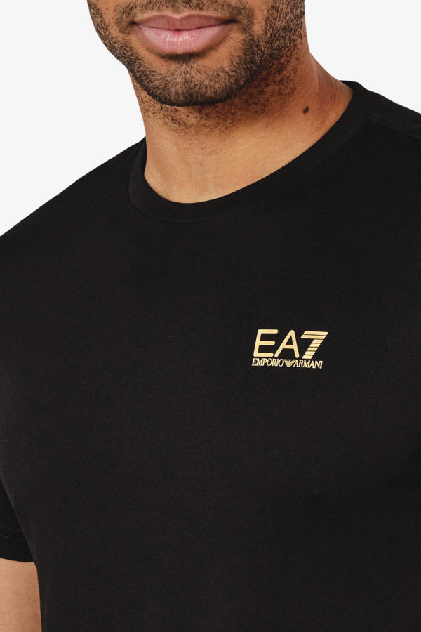 emporio armani ea7 T-Shirt Maniche Corte Stampa Logo Series Sul Retro Nero Uomo, foto 4