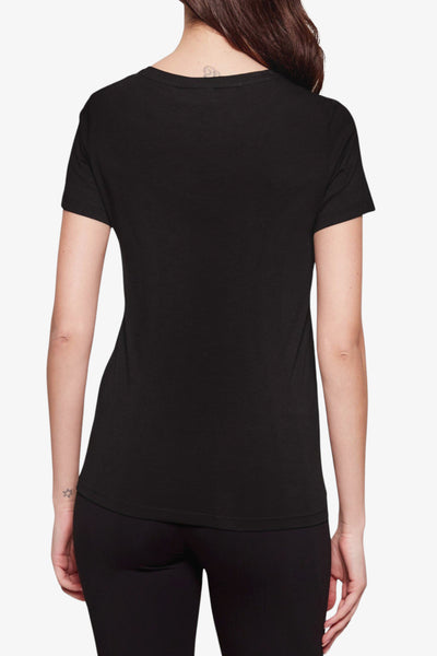 emporio armani ea7 T-Shirt Maniche Corte Big Logo Series Con Strass Nero Donna, foto 3