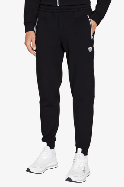 emporio armani ea7 Pantaloni Premium Shield In Misto Viscosa Stretch Nero Uomo