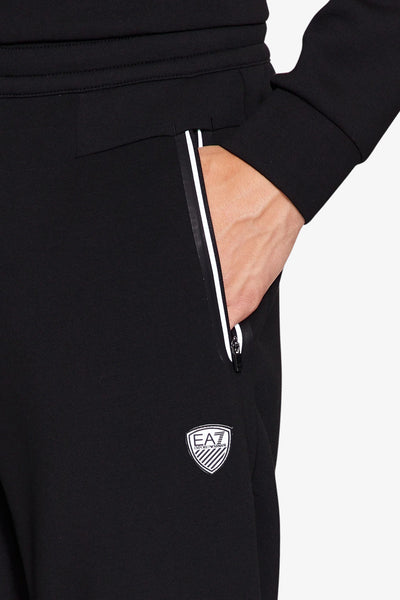 emporio armani ea7 Pantaloni Premium Shield In Misto Viscosa Stretch Nero Uomo, foto 2