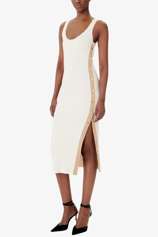  Vestito In Maglia Con Bande In Viscosa Lucida elisabetta franchi 