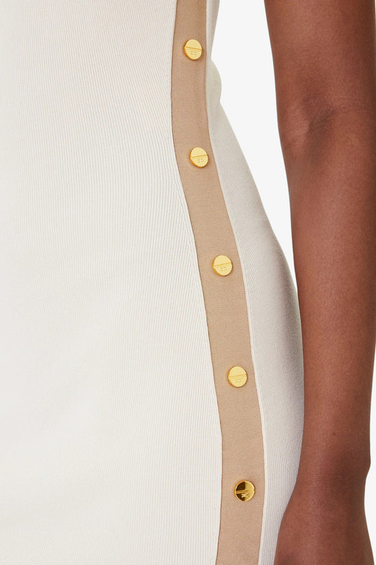  Vestito In Maglia Con Bande In Viscosa Lucida elisabetta franchi 