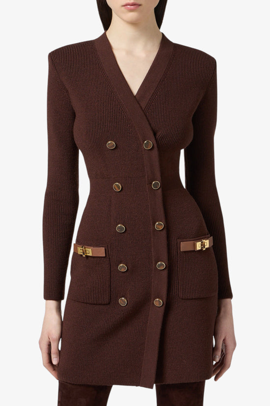  Vestito Corto In Maglia Con Decorazioni Gioiello elisabetta franchi 