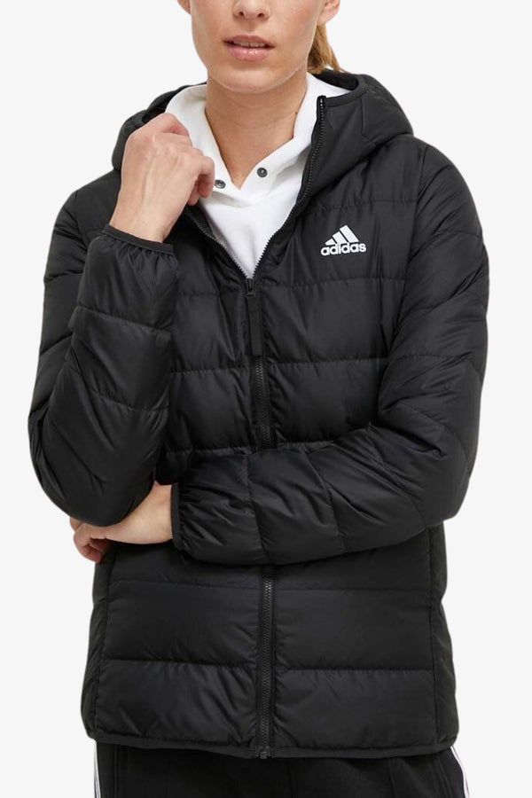 adidas performance Piumino Full Zip Con Cappuccio Essentials Nero Donna, foto 1