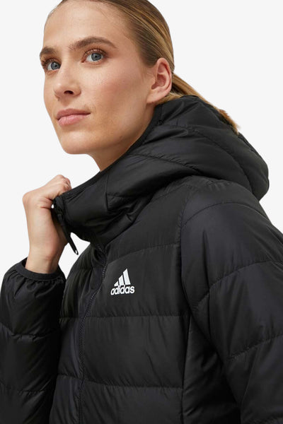 adidas performance Piumino Full Zip Con Cappuccio Essentials Nero Donna, foto 3