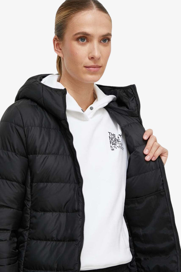 adidas performance Piumino Full Zip Con Cappuccio Essentials Nero Donna, foto 6