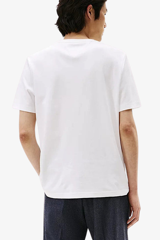  T-Shirt Maniche Corte In Interlock Con Bandierina Ricamata-tommy hilfiger-Bianco-Uomo-Mw0mw37508 ybr-3  