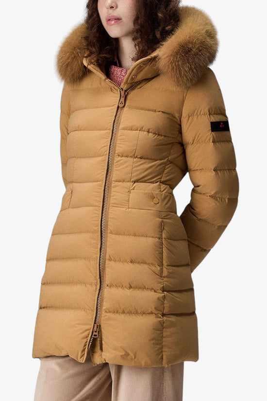  Piumino Full Zip Con Cappuccio Bordo Pelliccia Seriola Ml 06 Fur peuterey 