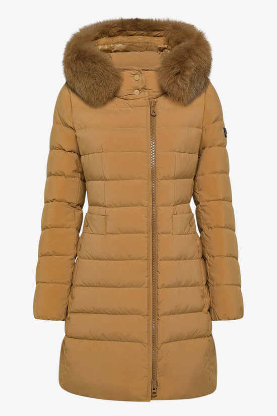  Piumino Full Zip Con Cappuccio Bordo Pelliccia Seriola Ml 06 Fur-peuterey-Marrone-Donna-Ped5458 01190986 826-4  