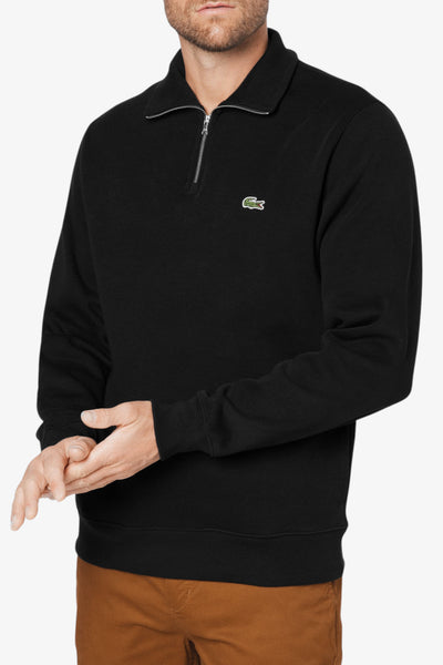 lacoste Felpa Interlock 1/2 Zip Con Collo Alto Nero Uomo, foto 1