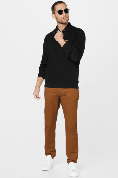 lacoste Felpa Interlock 1/2 Zip Con Collo Alto Nero Uomo, foto 3