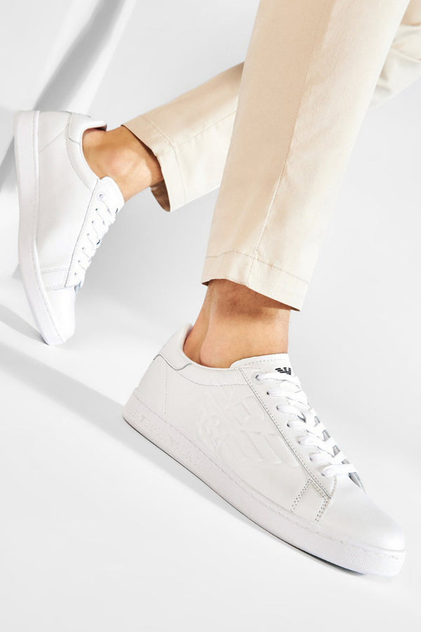 emporio armani ea7 Scarpe Uomo New CC Con Logo Embossed Bianco Uomo, foto 2