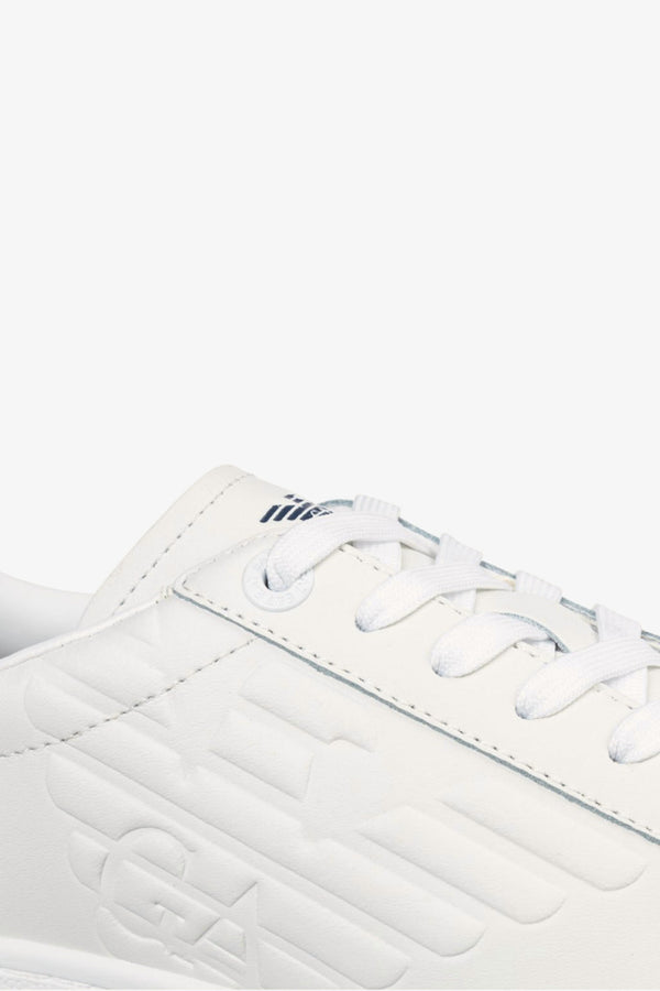 emporio armani ea7 Scarpe Uomo New CC Con Logo Embossed Bianco Uomo, foto 4