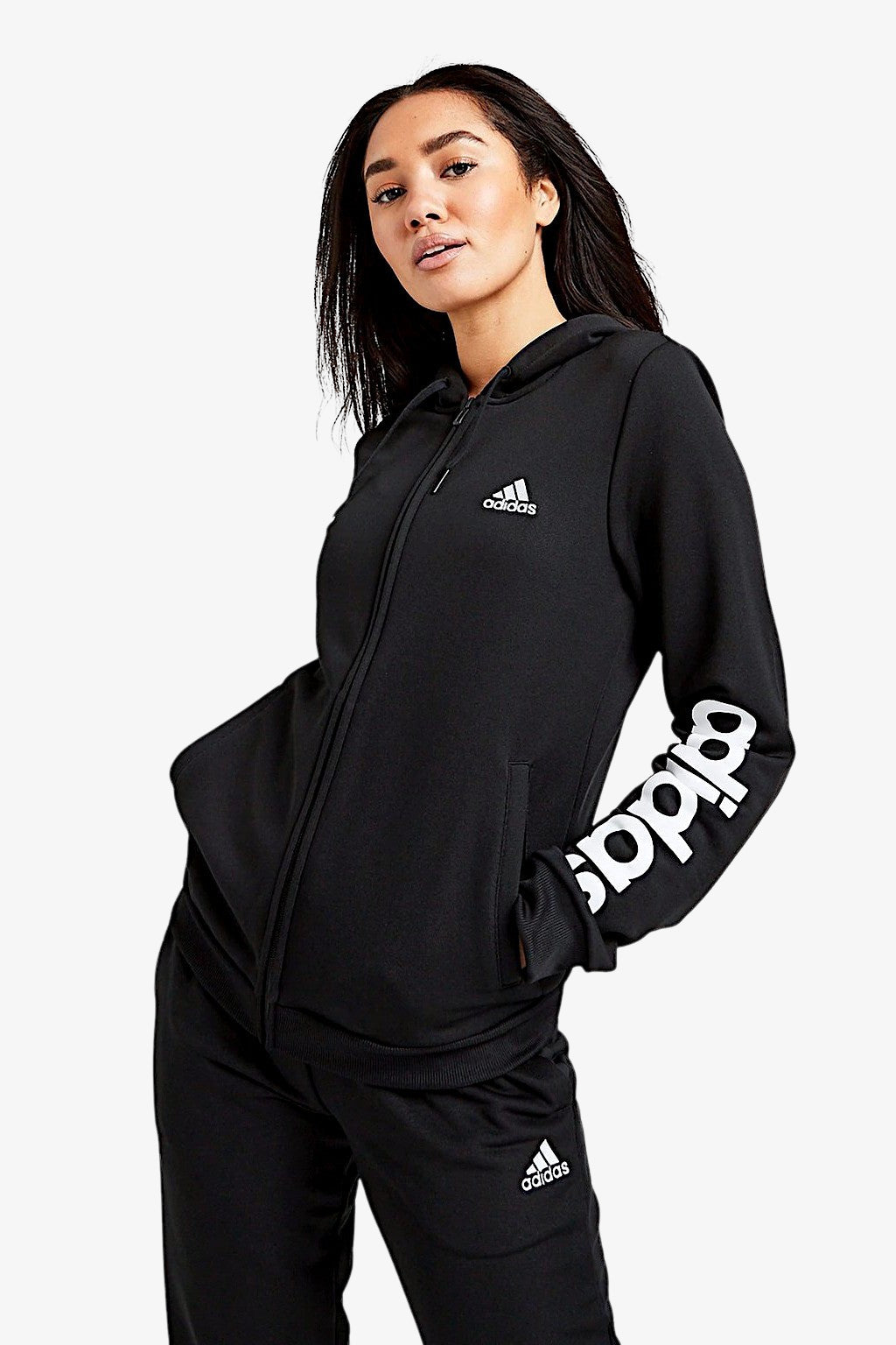Adidas Performance Tuta Essentials Logo Nero Donna MOUD