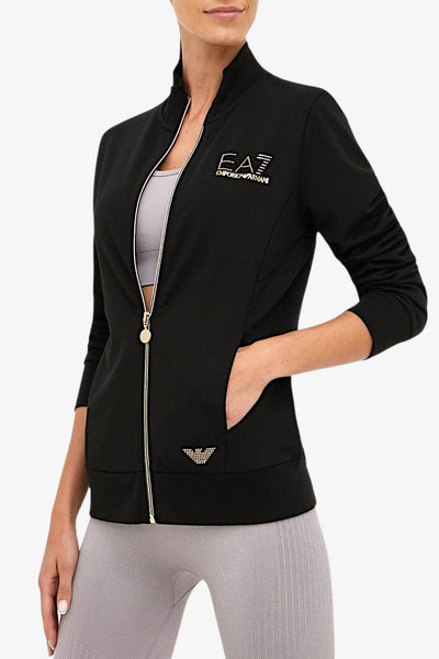 emporio armani ea7 Felpa Full Zip Evolution Nero Donna
