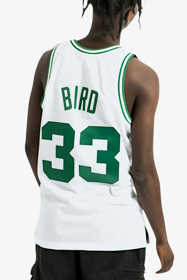 mitchell&ness Canotta Swingman NBA Boston Celtics 1985-86 Larry Bird Bianco Uomo, foto 3