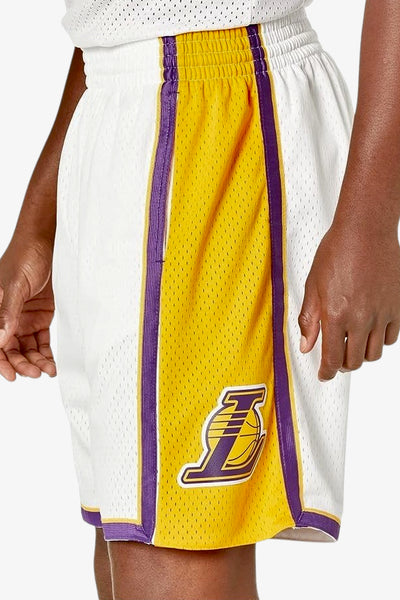 mitchell&ness Shorts Swingman Los Angeles Lakers Bianco Uomo, foto 2