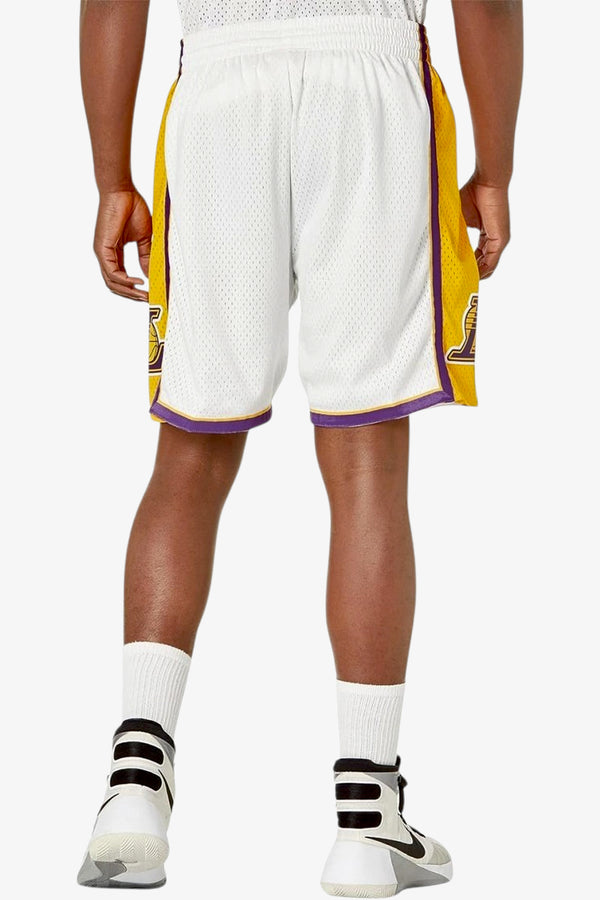 mitchell&ness Shorts Swingman Los Angeles Lakers Bianco Uomo, foto 3