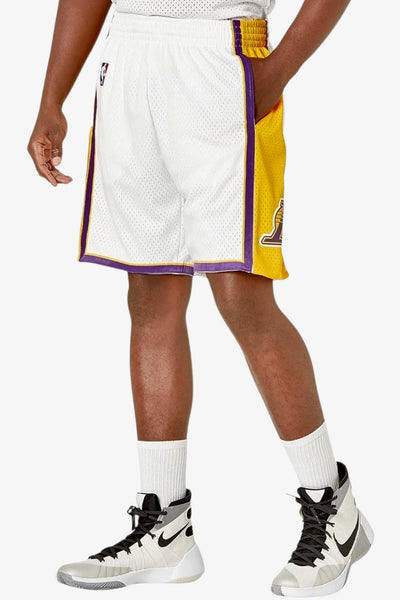 mitchell&ness Shorts Swingman Los Angeles Lakers Bianco Uomo, foto 1