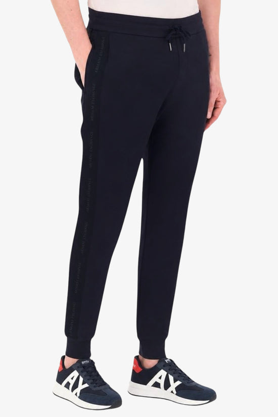  Pantaloni In Jersey Di Cotone Stretch Con Bande Logo armani exchange 