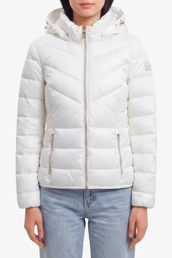  Piumino Corto Full Zip Con Cappuccio yes zee 