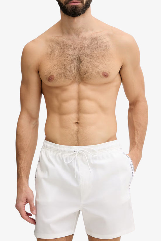  Boxer Mare Core Solid Con Bande Logo-calvin klein swimwear-Bianco-Special_-Lv00n61002 100-1  