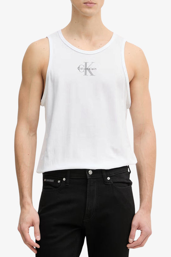  Canotta Con Logo Monograma-calvin klein jeans-Bianco-Special_-Lv04rf850g yaf-1  