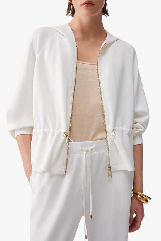  Felpa Full Zip Con Cappuccio In Scuba liu jo 