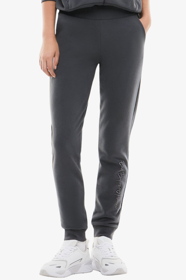 emporio armani ea7 Pantaloni Logo Series Con Borchie Grigio Donna, foto 1