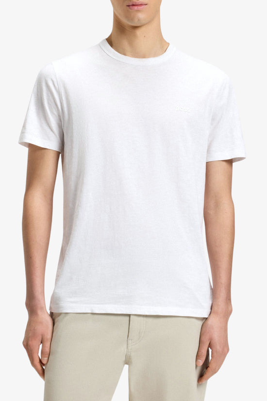  T-Shirt Maniche Corte In Cotone Fiammato Tegood boss 