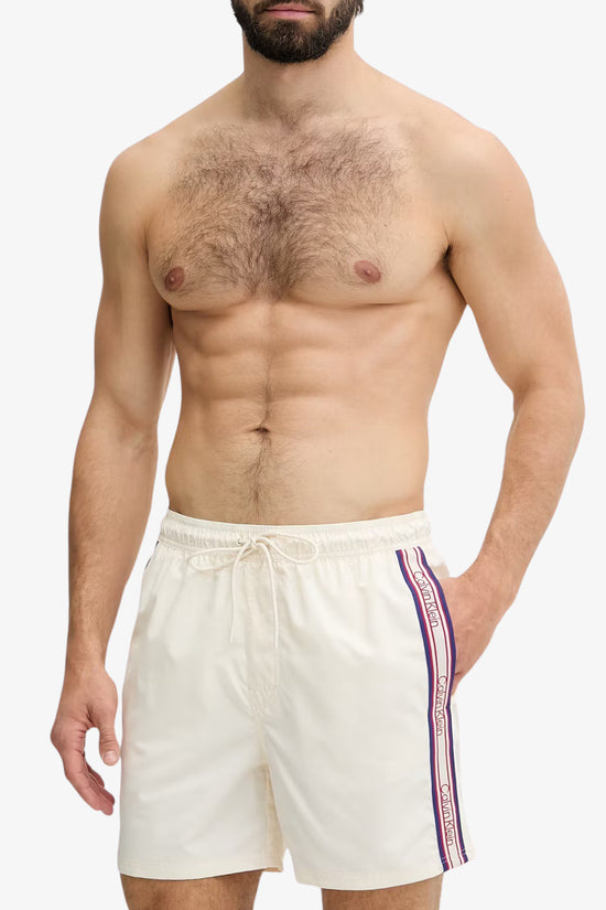  Boxer Mare Con Bande Logo CK Icon-calvin klein swimwear-Beige-Special_-Lv00n61042 yac-1  