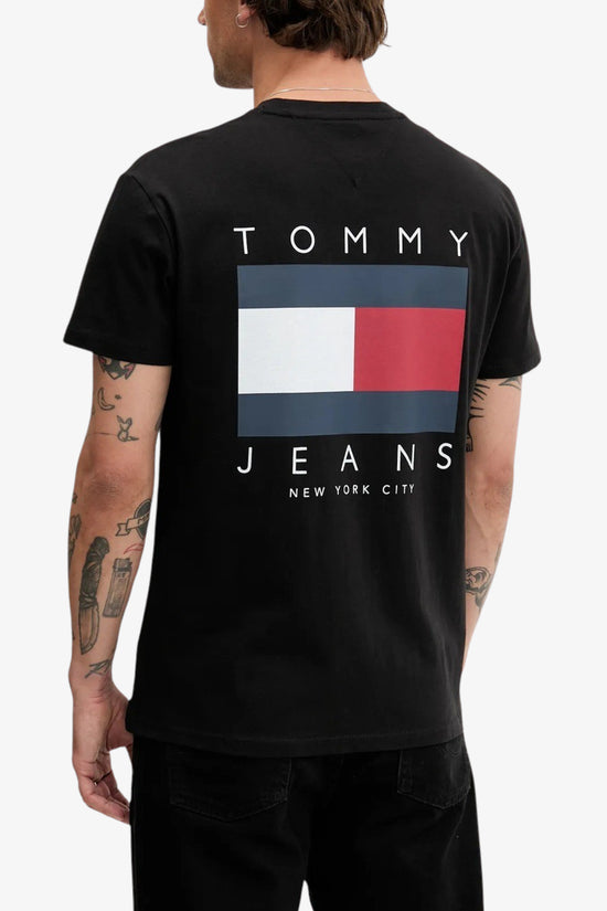  T-Shirt Maniche Corte Big Logo Bandiera Sul Retro tommy jeans 