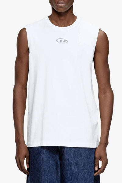 diesel Canotta T-Bisco-Iod Bianco Uomo