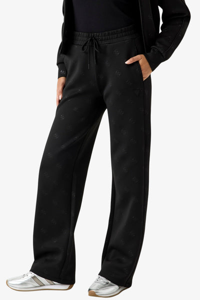 guess Pantaloni In Tessuto Scuba Logo 4G All-Over Calista Nero Donna, foto 1