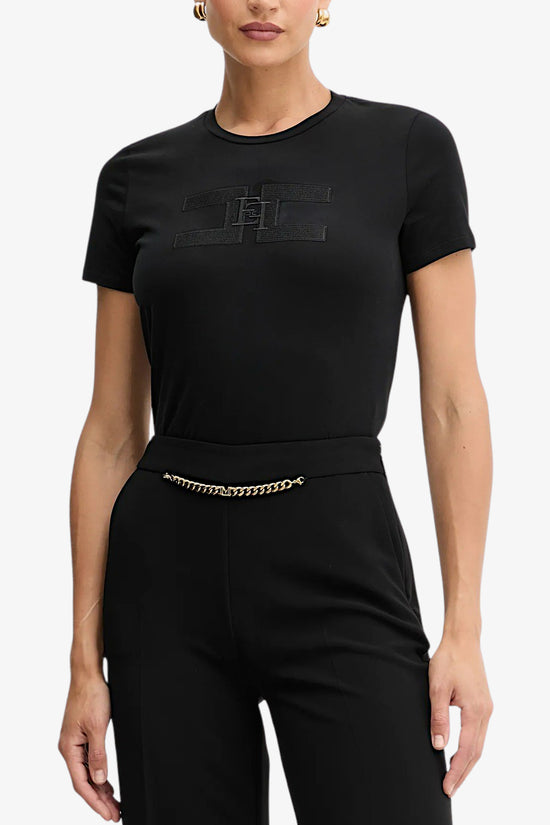  T-Shirt Maniche Corte Logo Ricamato elisabetta franchi 