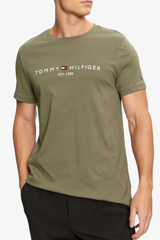  T-Shirt Maniche Corte Grande Logo Ricamato-tommy hilfiger-Verde-Special_-Mw0mw11797 pli-1  