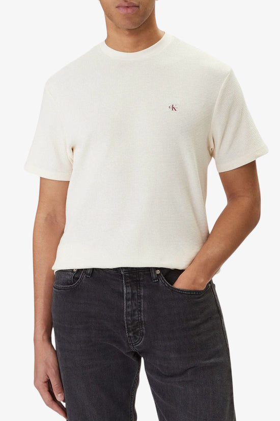  T-Shirt Maniche Corte Waffle-calvin klein jeans-Beige-Special_-Lv04rd008g f7j-1  