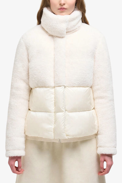 colmar Piumino Full Zip Collo Alto Con Dettagli Teddy Bianco Donna, foto 1