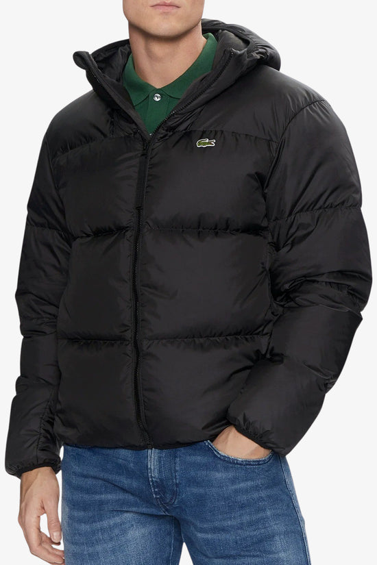  Piumino Full Zip Con Cappuccio lacoste 