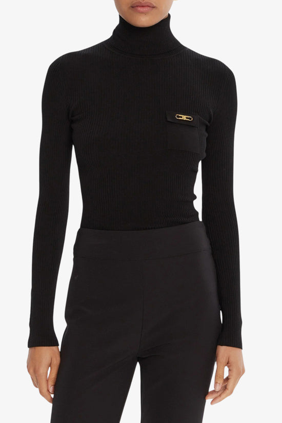  Dolcevita Maglione A Costine Con Taschino elisabetta franchi 