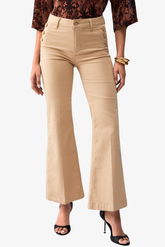  Pantaloni Flare Con Bottoni Logati liu jo 