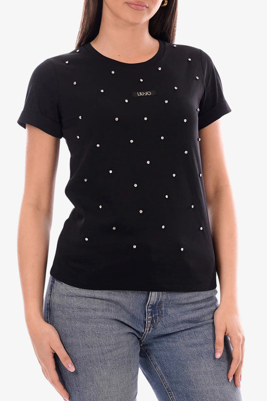  T-Shirt Maniche Corte Con Applicazioni liu jo 