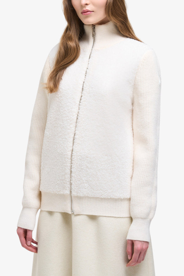 colmar Cardigan Full Zip In Maglia E Teddy Bianco Donna, foto 1